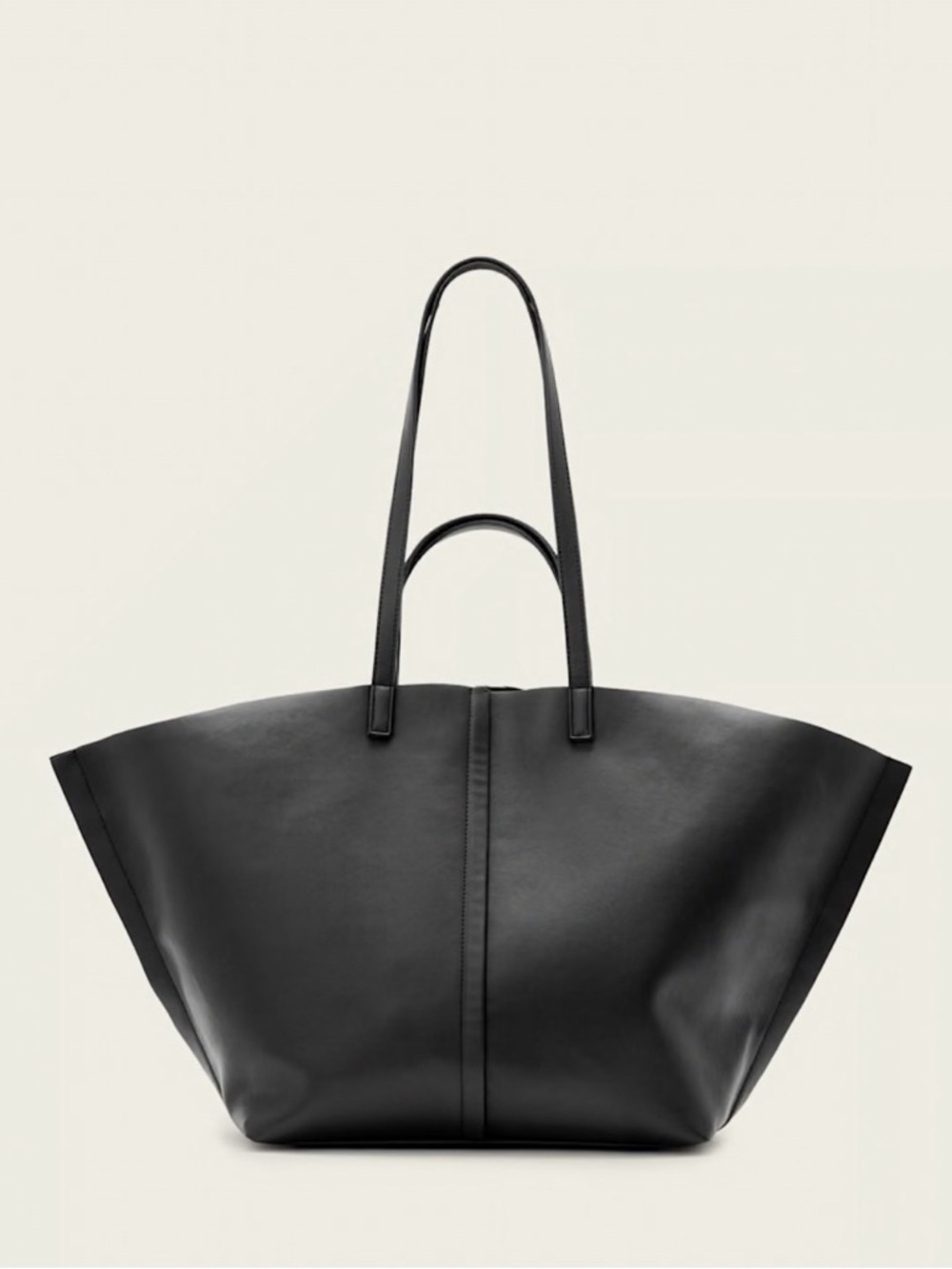 ALL SAINTS Black Leather Phoenix Tote Bag